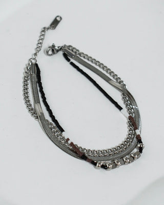 Pulsera Triple Plateada