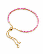 Pulsera Tennis Rosa Claro - Ajustable