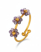 Anillo Florecitas Púrpura