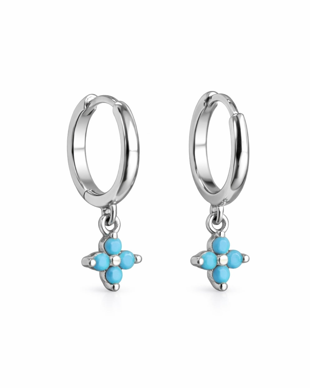 Huggies Flor Azul Plata .925