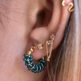 Arracadas Bora Esmeralda Mini