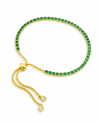Pulsera Tennis Ajustable Verde