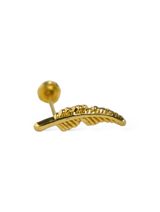 Piercing Pluma -Oro 10k (1 pz)