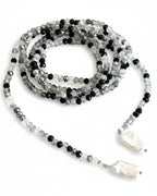 Collar Aura Mix Negro Plata