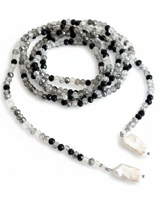 Collar Aura Mix Negro Plata