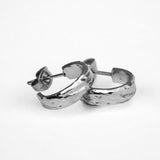 Arracadas Martilladas Plateadas