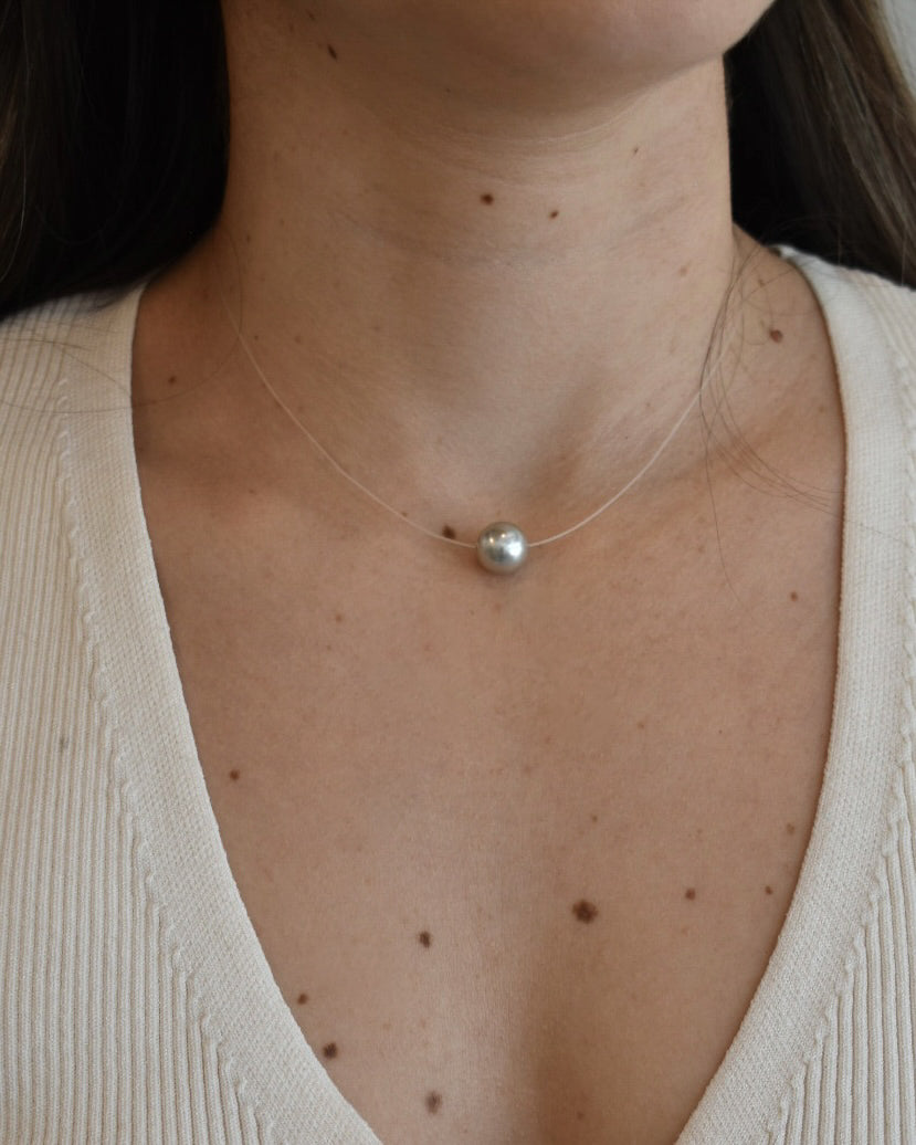 Collar Transparente Perla Mallorca 10 mm