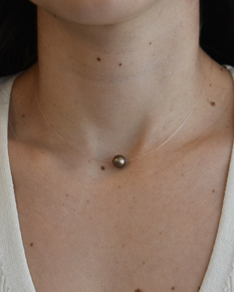 Collar Transparente Perla Mallorca 8 mm