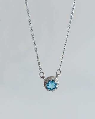 Collar Mini Cristal Azul