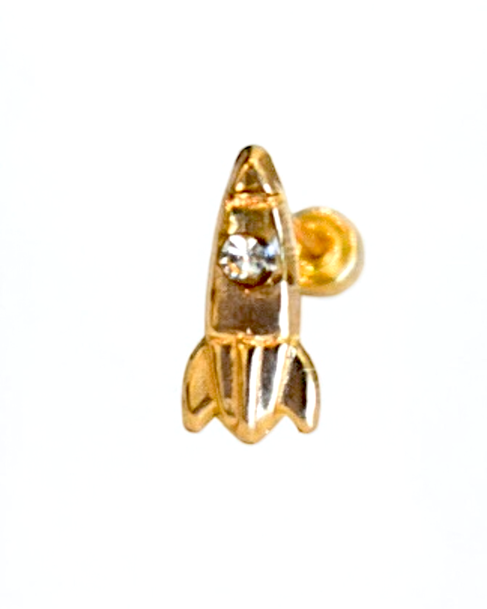 Piercing Cohete Blanco Piercing 10K - 1 pz