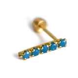 Piercing Linea Azul  10K - 1 pz