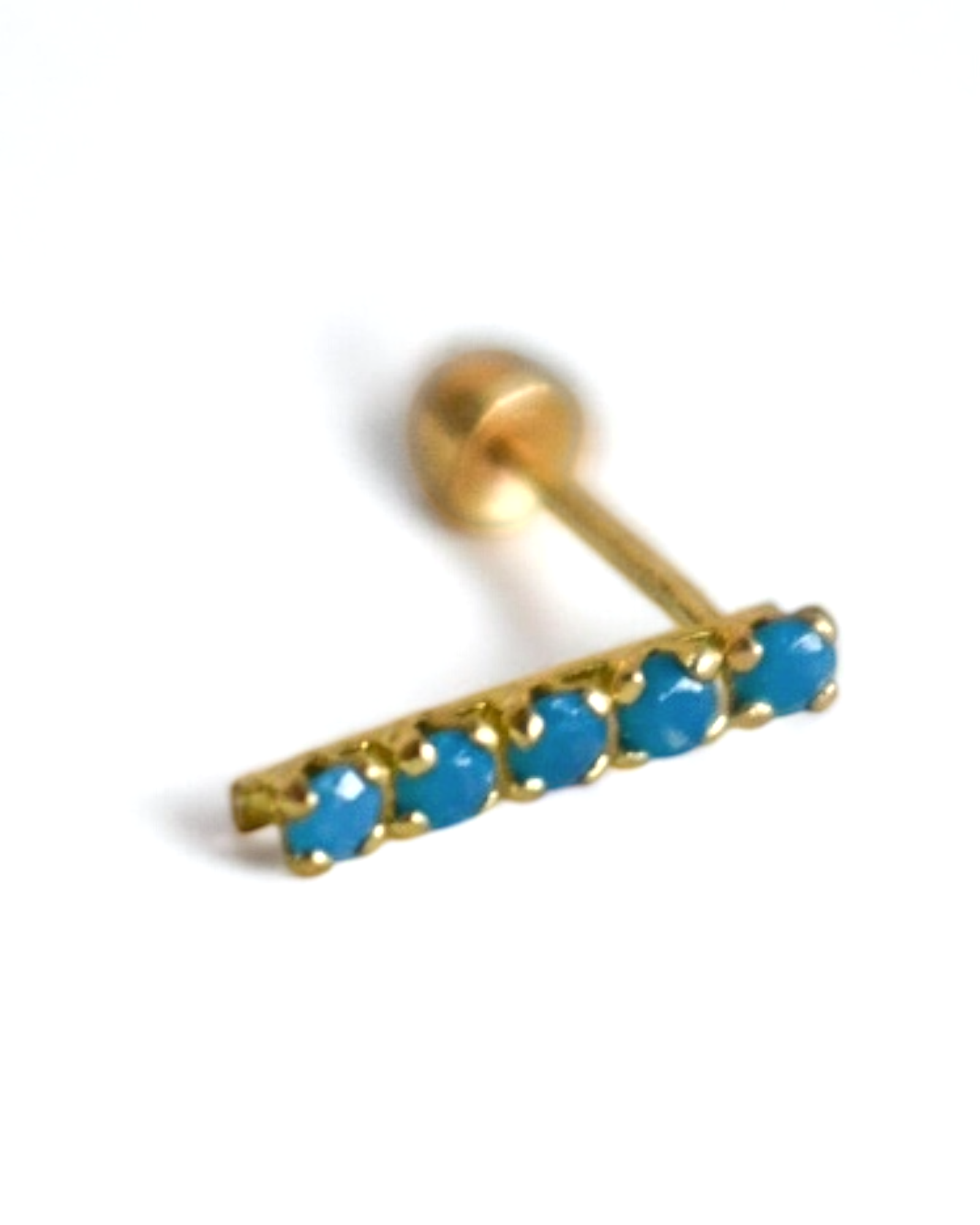 Piercing Linea Azul  10K - 1 pz