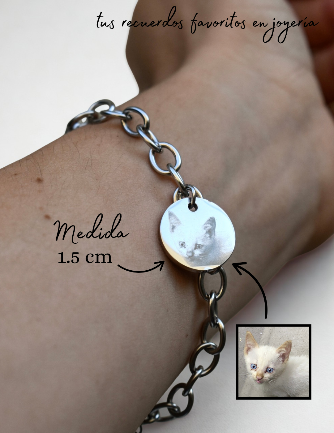 Pulsera Fotografía Realista Personalizada 1.5 cm