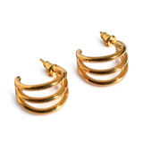 Arracadas Triples Lisas