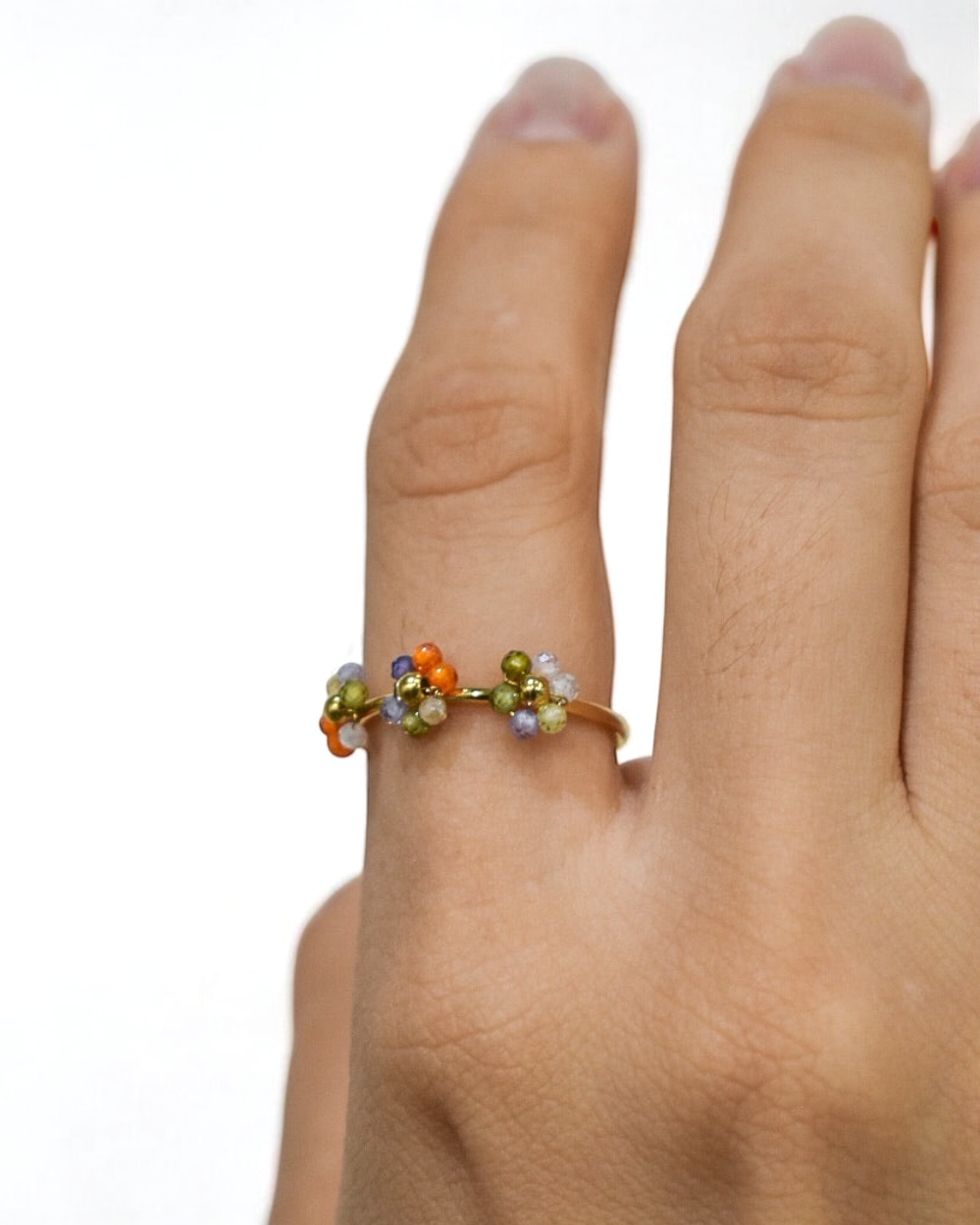 Anillos Florecitas Colores