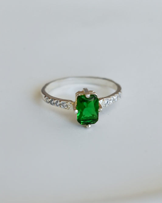 Anillo Praga Plata .925 - Verde