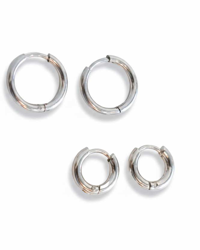 Arracadas Lisa Plateadas