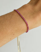 Pulsera Tennis Rosa Fuerte - Ajustable