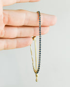 Pulsera Tennis Ajustable Azul Rey