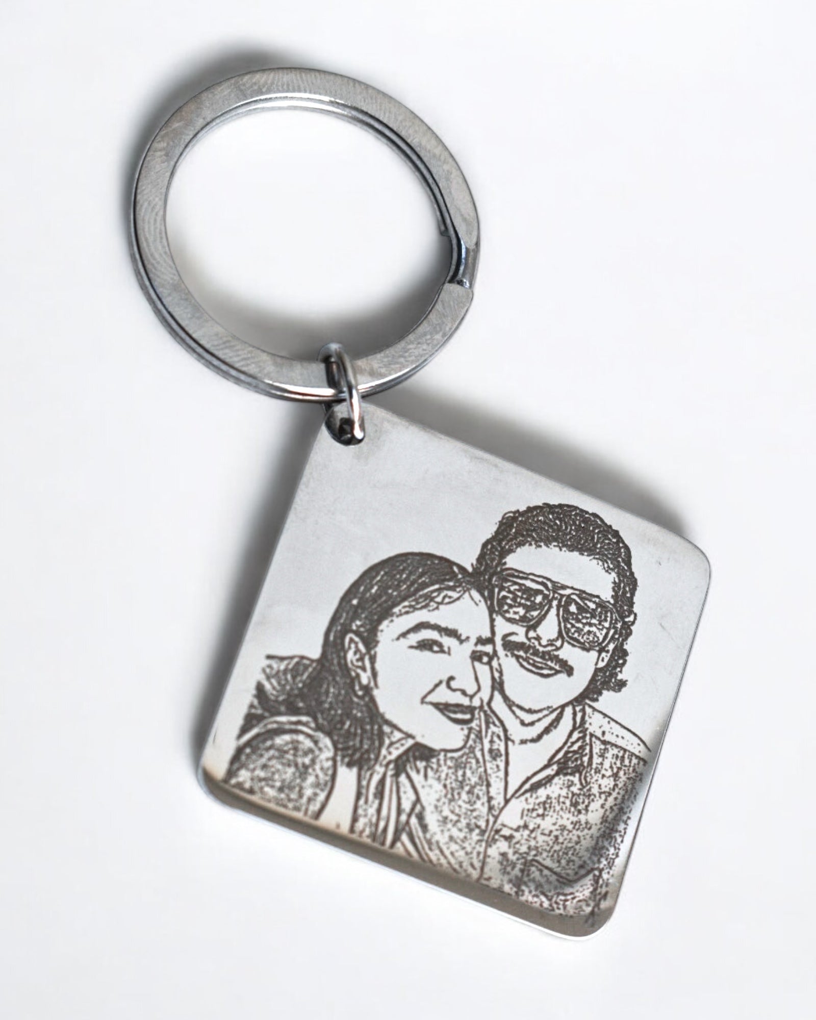 Llavero Personalizado Foto y Calendario Cuadrado