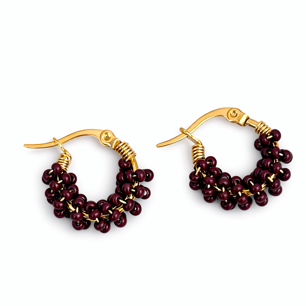 Aretes Mili Borgoña