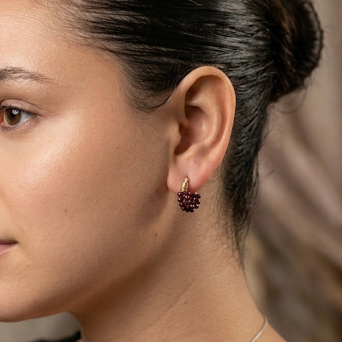 Aretes Mili Borgoña