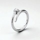 Anillo Clavo Plateado