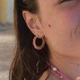 Aretes Isabellla Rosa Claro