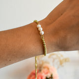 Pulsera Tres Perlas Ajustable
