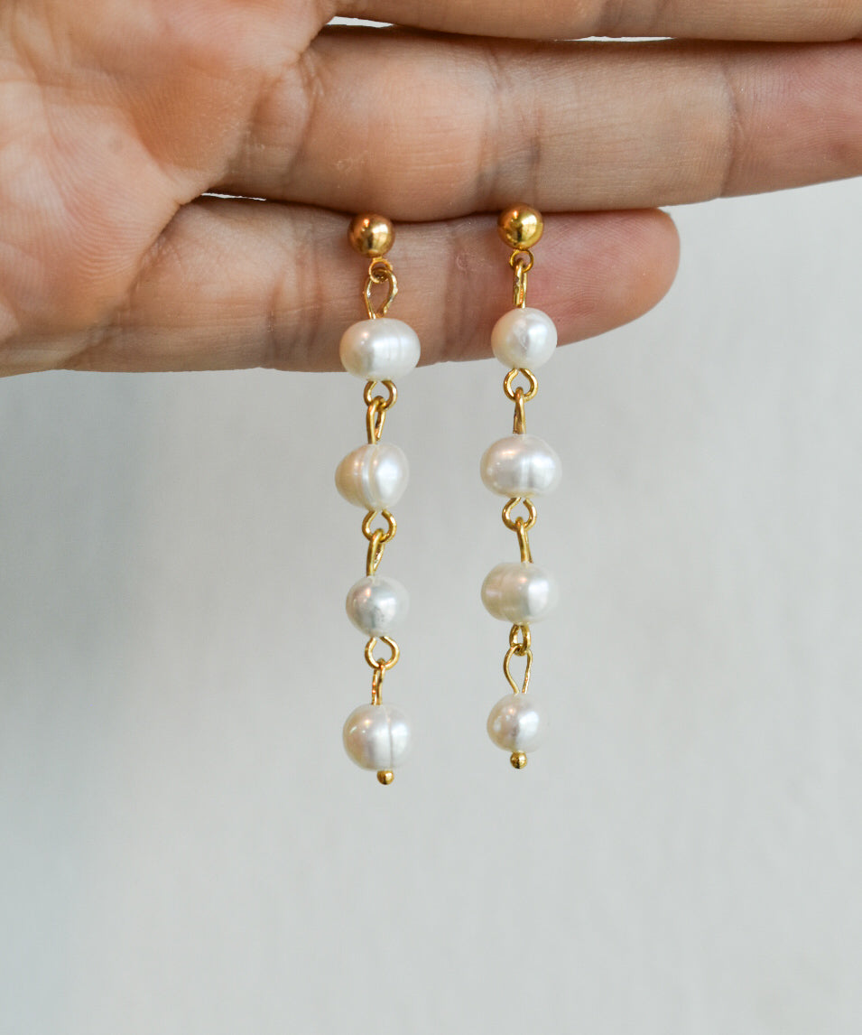 Aretes Catalina Perlas Largos