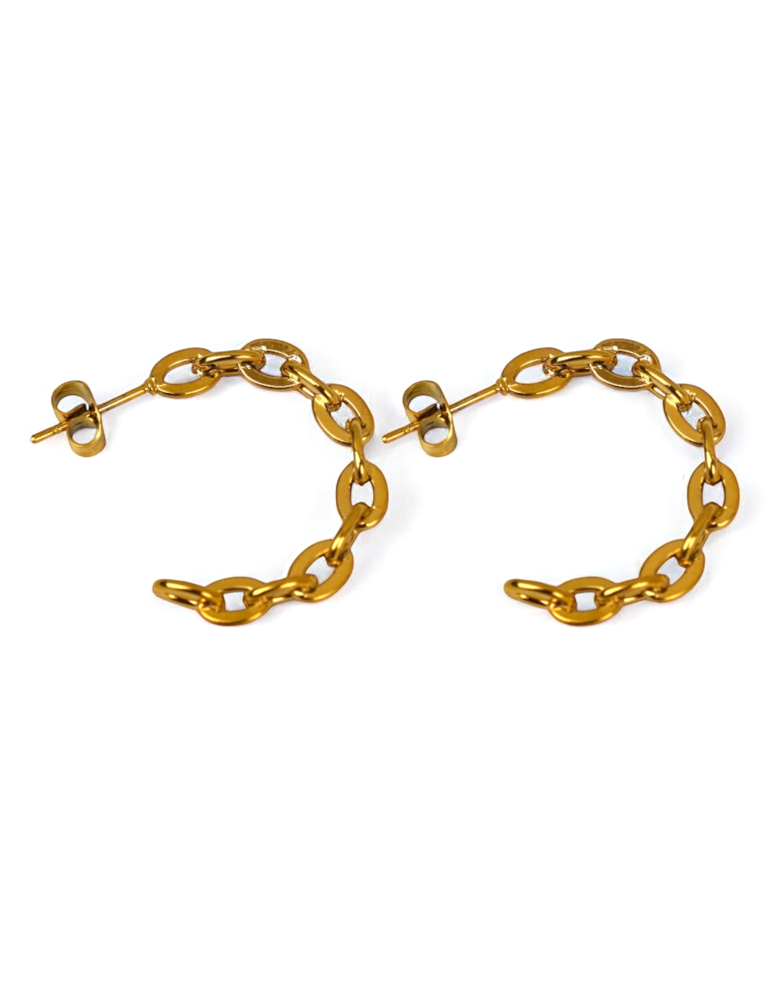 Aretes Eslabón Plateados