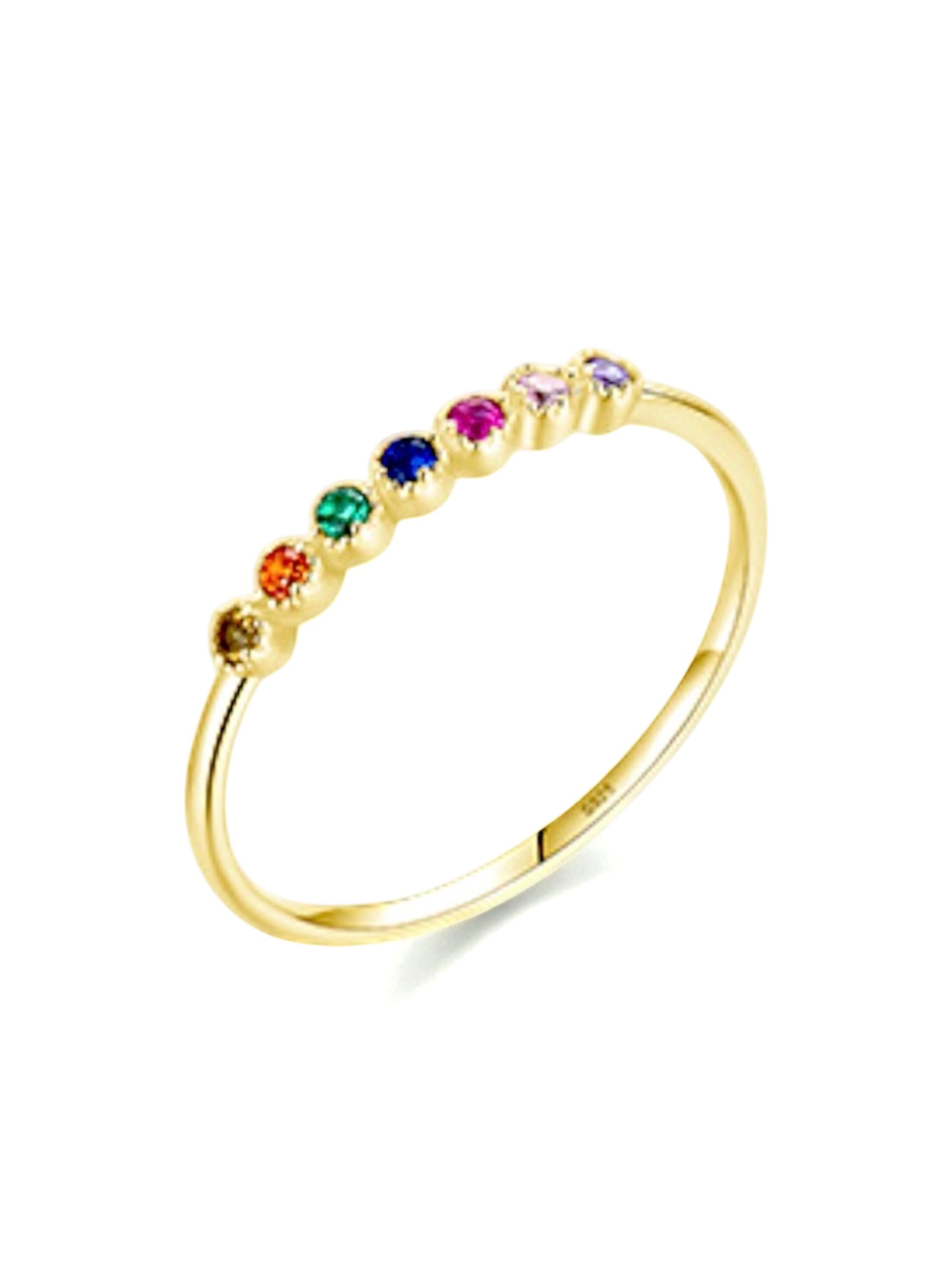 Anillo Colors Dorado Plata .925