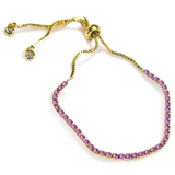 Pulsera Tennis Ajustable Rosa
