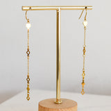 Aretes Largos Corazoncitos