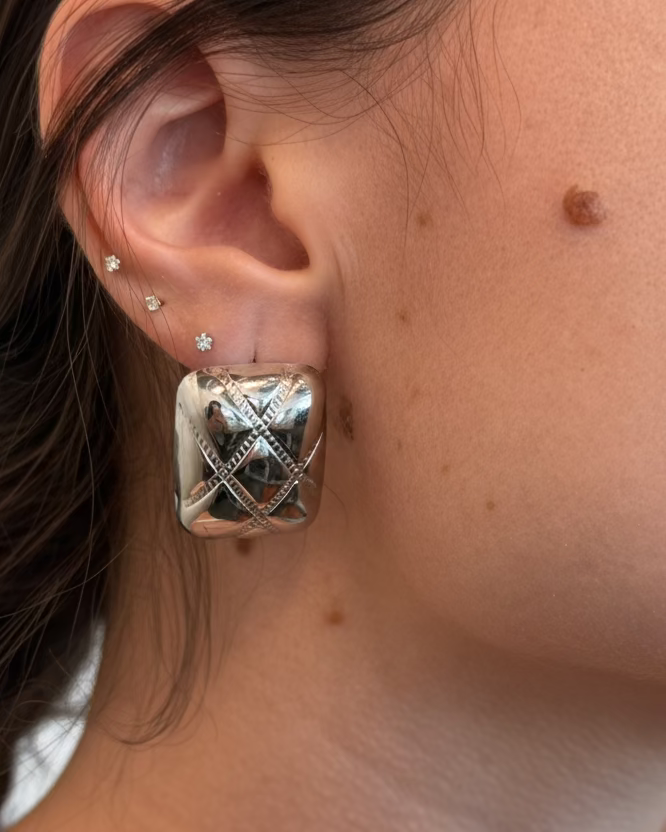 Aretes Dora Plateados