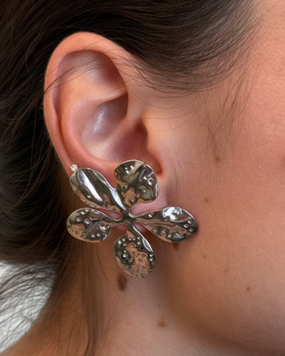 Aretes Alhelí Plateados
