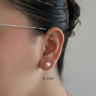 Aretes Perlas Blancas Plata .925