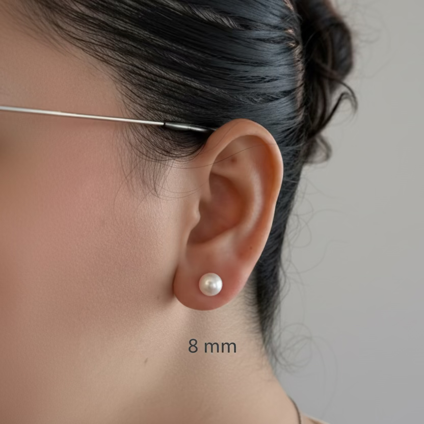 Aretes Perlas Blancas Plata .925