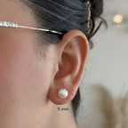 Aretes Perlas Blancas Plata .925