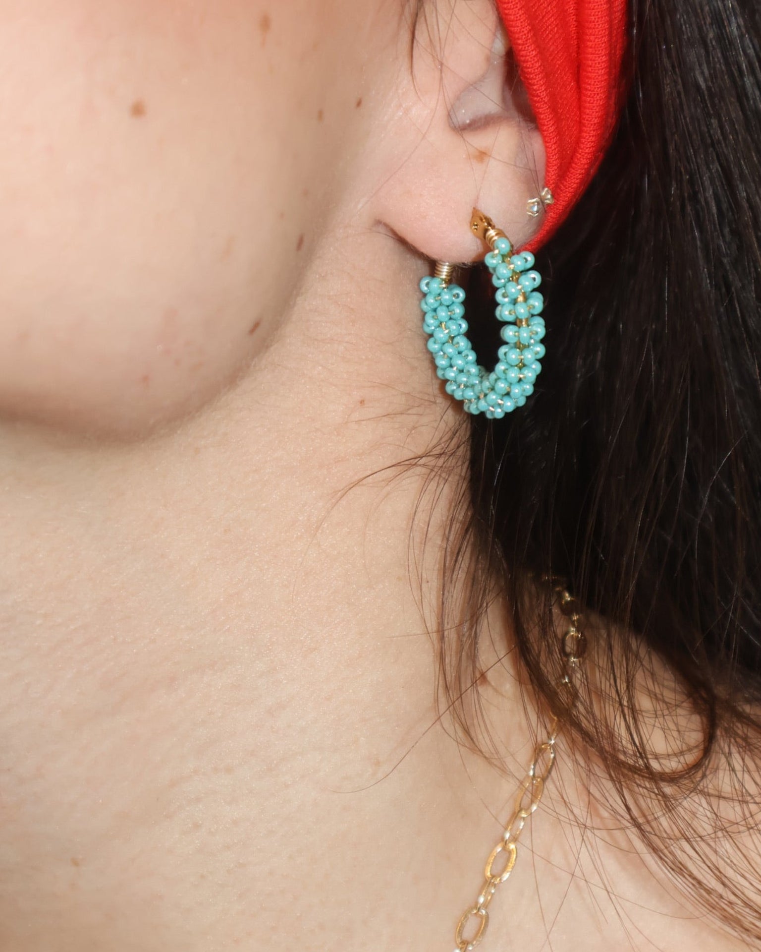 Aretes Bora Grandes Turquesa