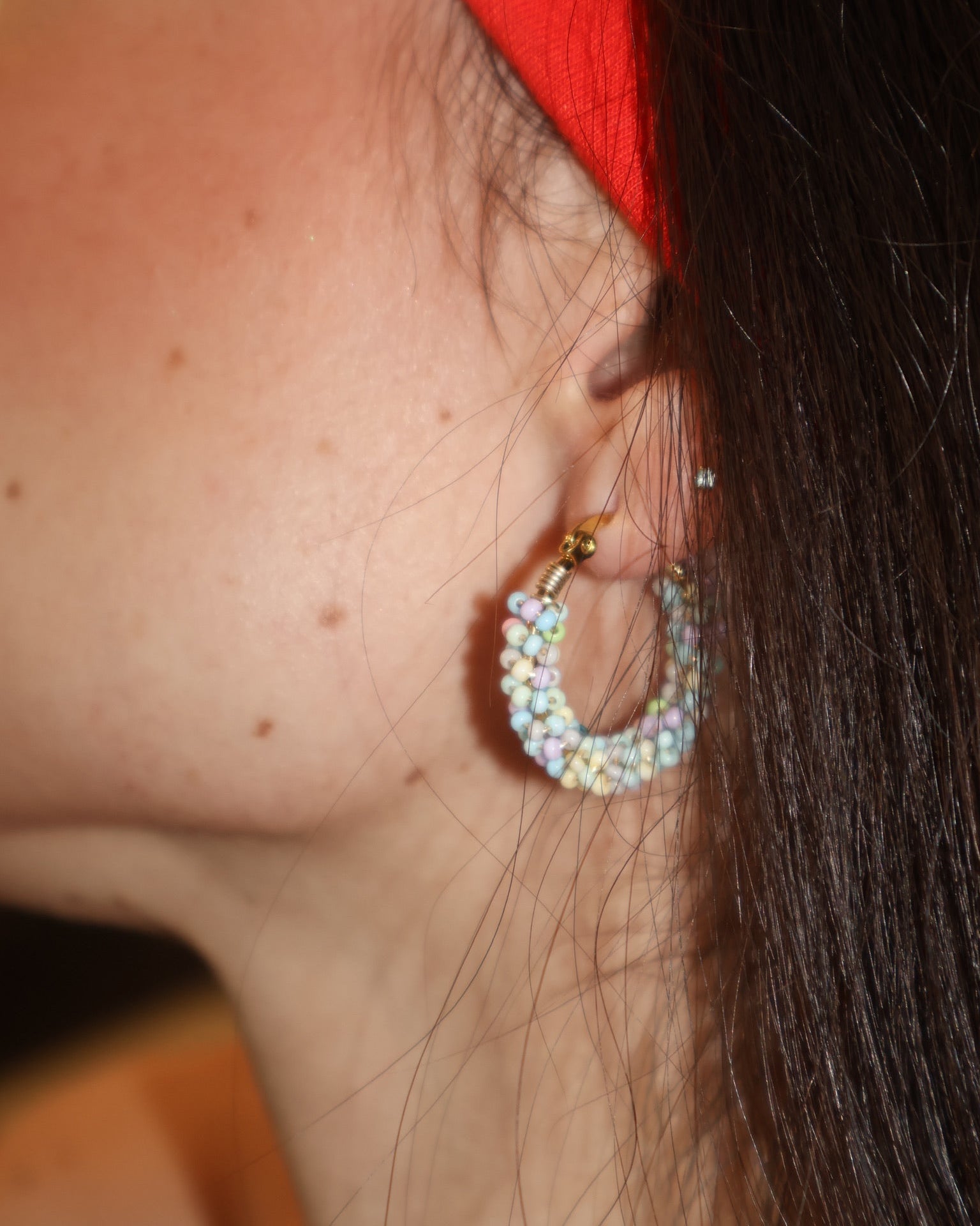 Aretes Bora Grandes Colores Neutros