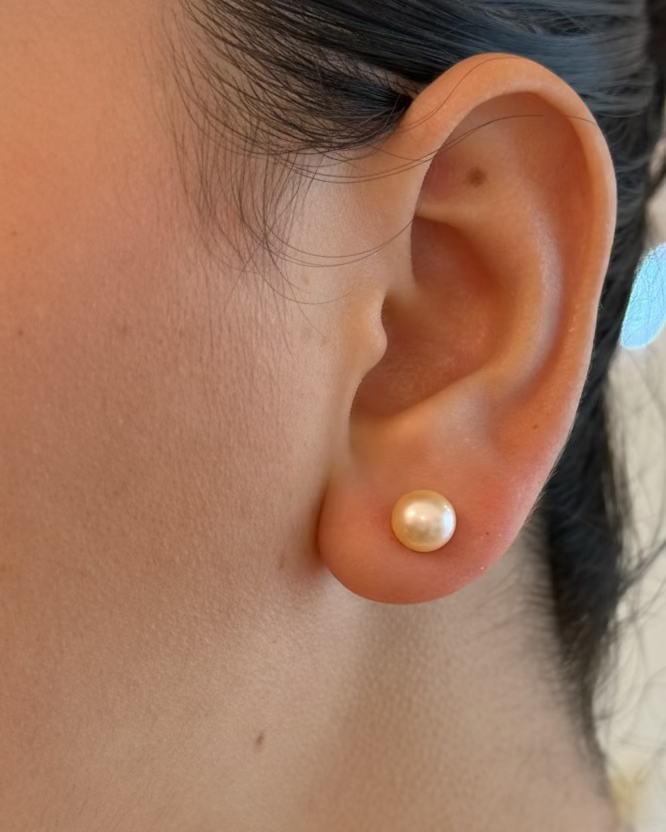 Aretes Perlas Rosas Plata 925