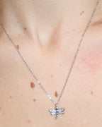 Collar Libélula Plateado