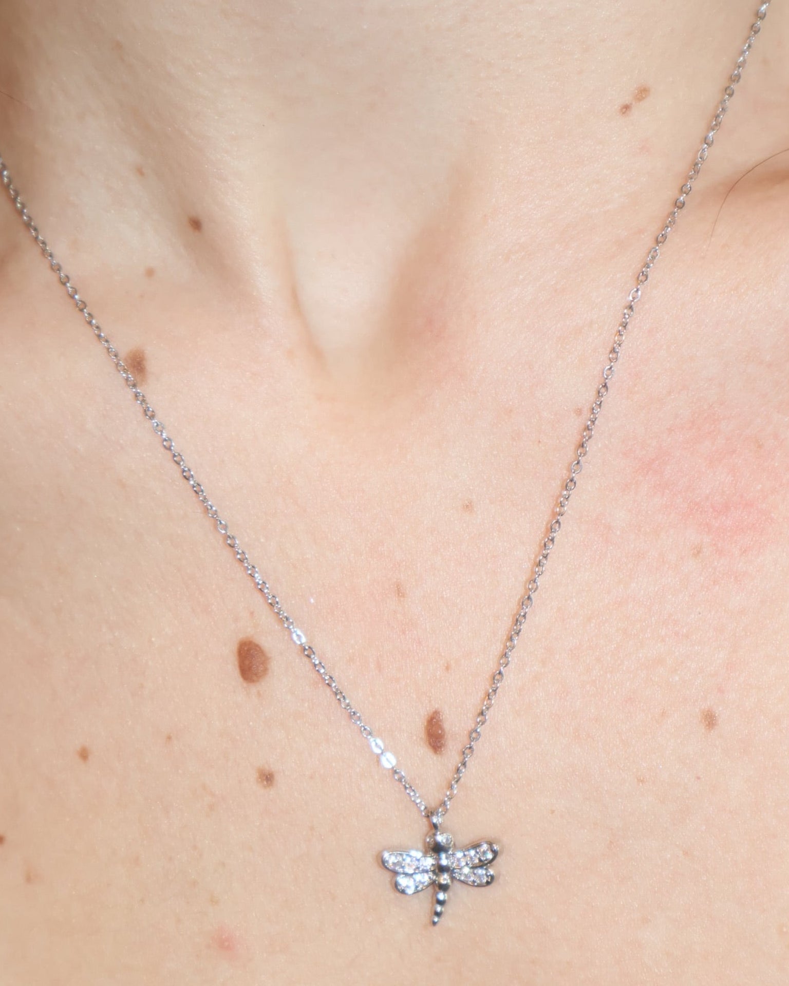 Collar Libélula Plateado