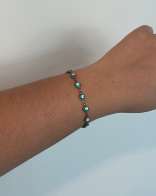 Pulsera Ojos Grandes Turquesa