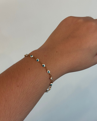 Pulsera Ojitos Blancos