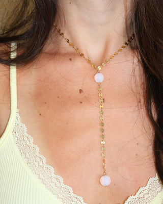 Collar Corbatin Piedra Luna