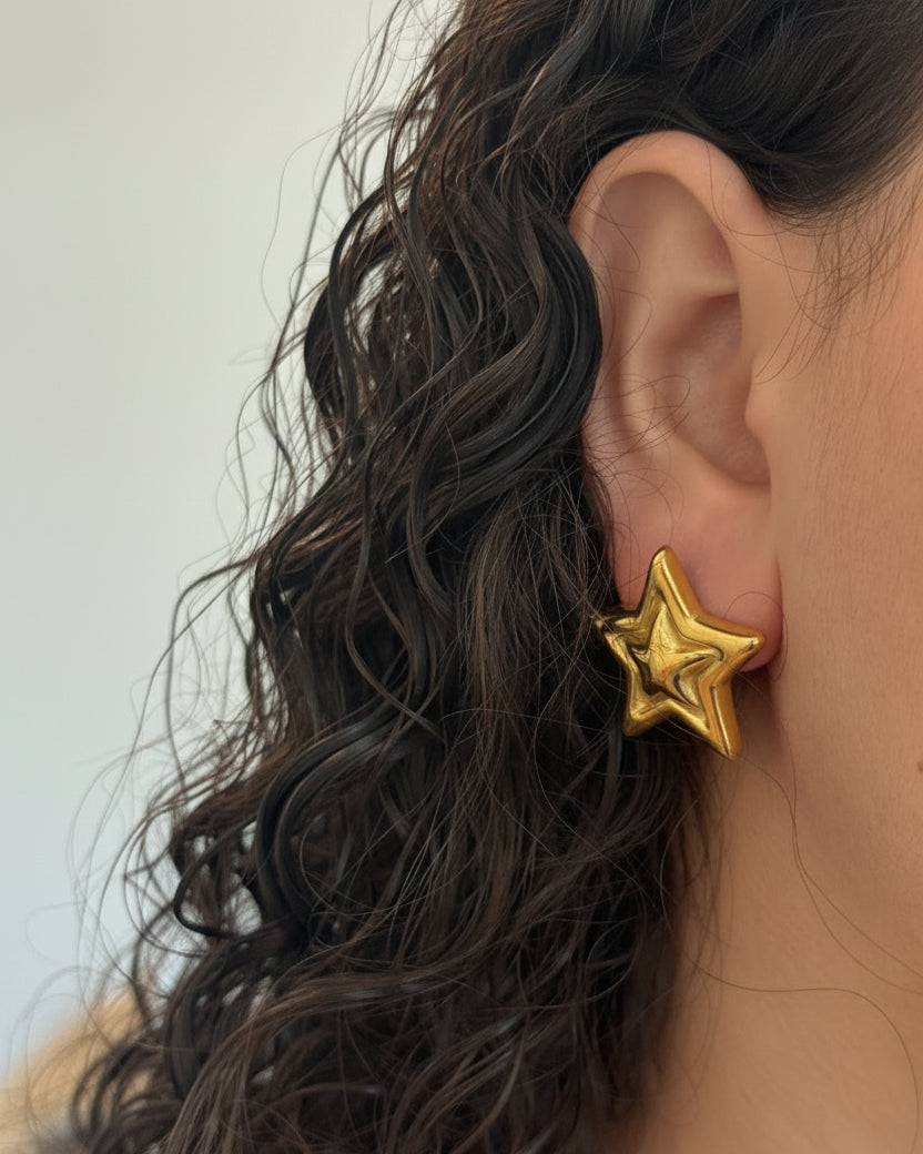 Aretes Star Dorados