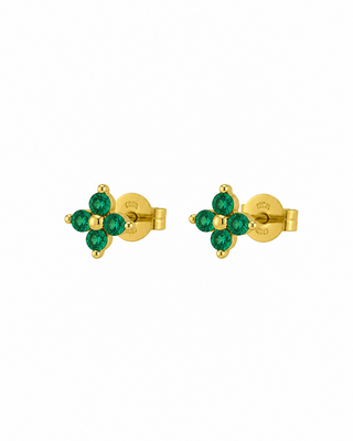 Broqueles 925 4 Cristales