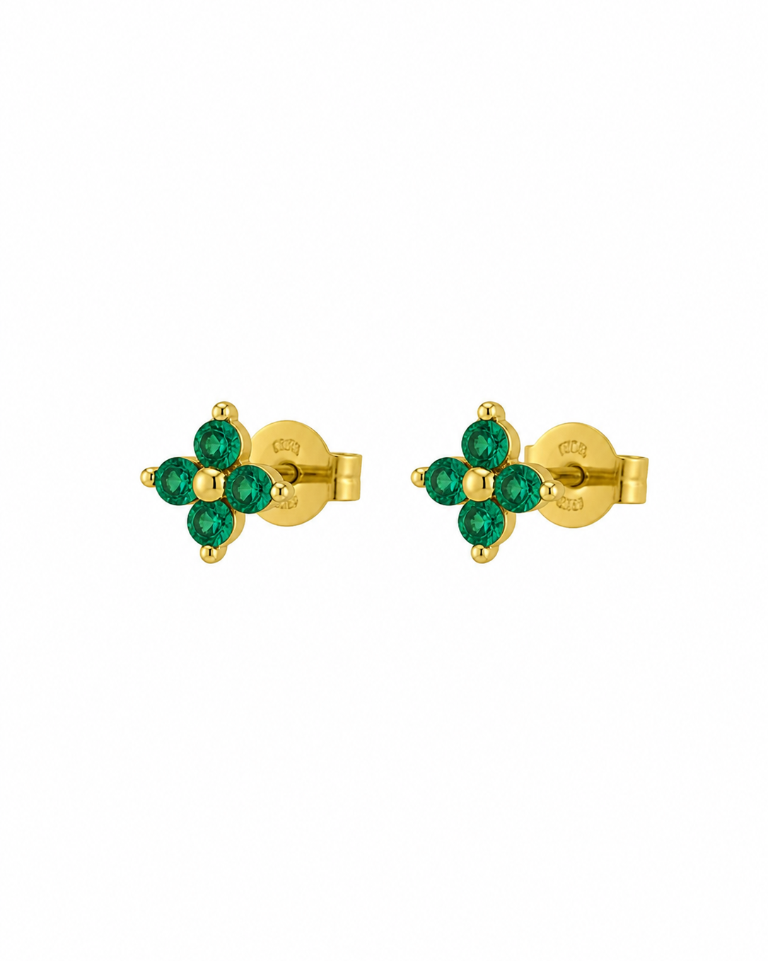 Broqueles 925 4 Cristales